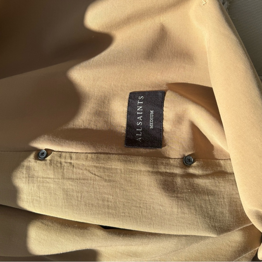 All Saints Myla Long Tan Trench Coat - Picture 8 of 8